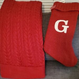 Wondershop Red Cable Knit Tree Skirt